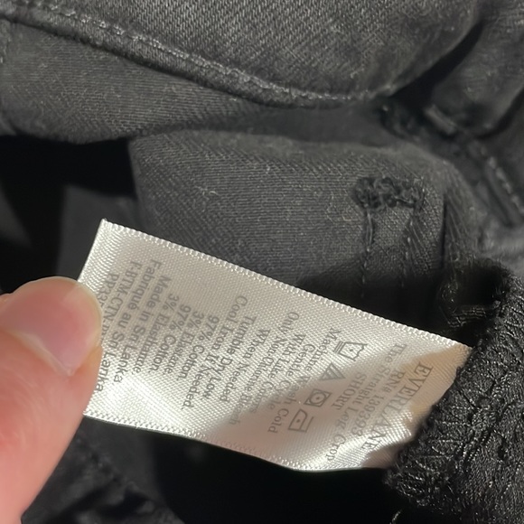 NWT Everlane High Rise Black The Straight Leg Crop Pants - Picture 10 of 11